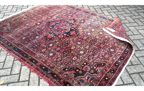 TEPPICH HANDGEKNÖPFT ROSA BLAU