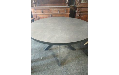 TABLE RONDE PLATEAU CÉRAMIQUE  1 ALLONGE