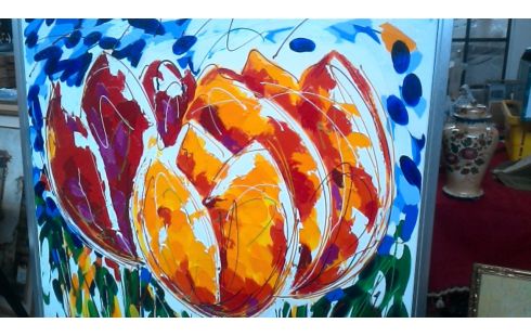 GEMÃLDE ABSTRAKT GEWIDMET, , CB BLUME