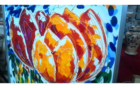 GEMÃLDE ABSTRAKT GEWIDMET, , CB BLUME