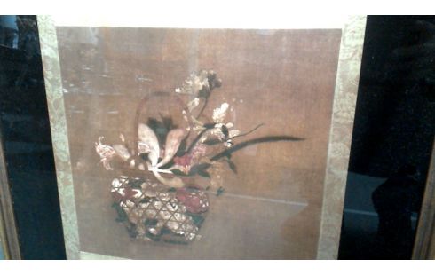 CADRE NOIR MET OR DORE FLEUR, , BANETTE