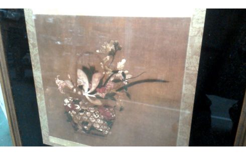 CADRE NOIR MET OR DORE FLEUR, , BANETTE