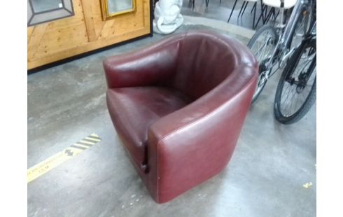 FAUTEUIL CLUB CUIR MARRON