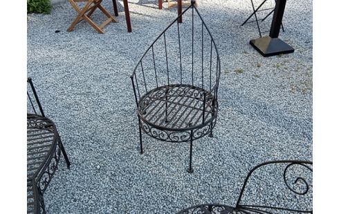 SALON DE JARDIN METAL NOIR 2+1+1