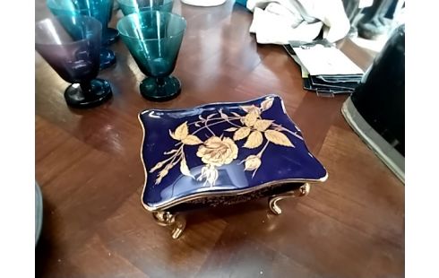 BOITE PORCELAINE BLEU