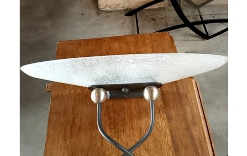 APPLIQUE MURALE verre et metal brun la piece