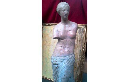 ESTATUA MUJER GRIEGO TERRA COTTA