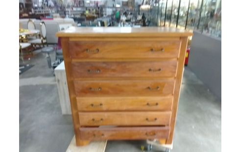 COMMODE 6 TIROIRS CHENE MASSIF