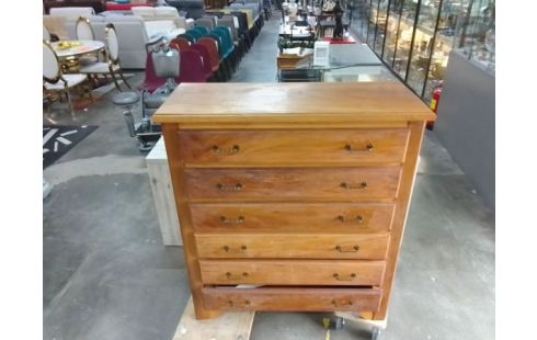 COMMODE 6 TIROIRS CHENE MASSIF