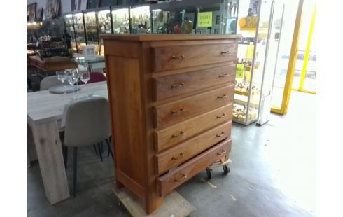 COMMODE 6 TIROIRS CHENE MASSIF