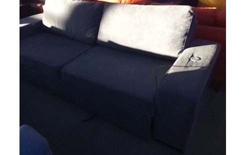 CANAPE CONVERTIBLE TISSU GRIS UNE AUREOLE