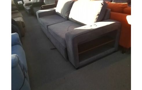 CANAPE CONVERTIBLE TISSU GRIS UNE AUREOLE