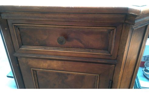 CAISSON LOUPE D'ORME 1 PORTE / 1 TIROIR