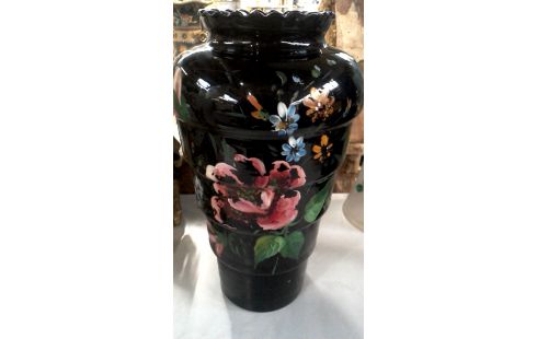 JARRÓN HIELO NEGRO FLOR