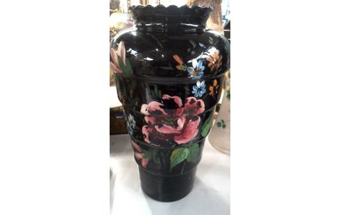 JARRÓN HIELO NEGRO FLOR