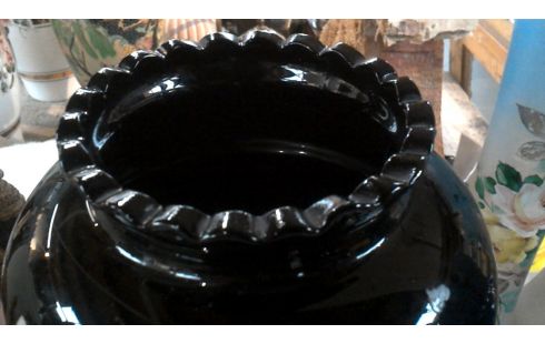 JARRÓN HIELO NEGRO FLOR