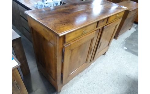 BUFFET BAS BOIS MASSIF 2 PORTES 3 TIROIRS