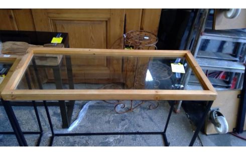 CONSOLE MODERNE GM EN BOIS/VITRE