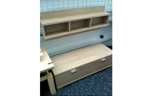 SIDEBOARD WANDREGAL 2-TLG 2-SCH HOLZ