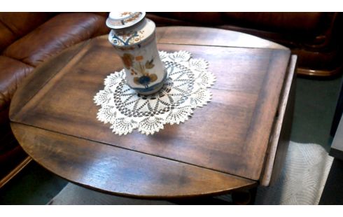 MESA DE SALÓN OVALADO ROBLE MACIZO