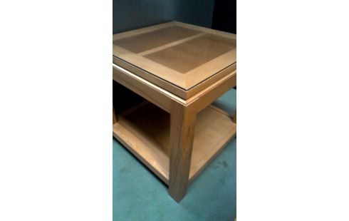 WOHNZIMMERTISCH 1 IM VINTAGE-STIL QUADRATISCH, , HOLZ EIS