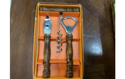 TIRE BOUCHON + DÉCAPSULEUR LOT DE 3