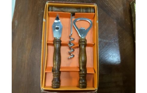 TIRE BOUCHON + DÉCAPSULEUR LOT DE 3