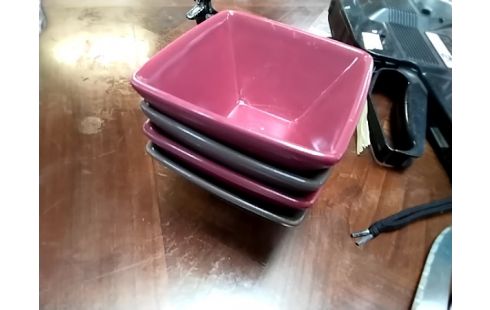 COUPELLE LOT DE 4 MARRON/BORDEAU