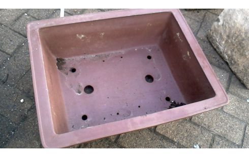 BAC A FLEURS RECTANGULAIRE BRUN GRAND