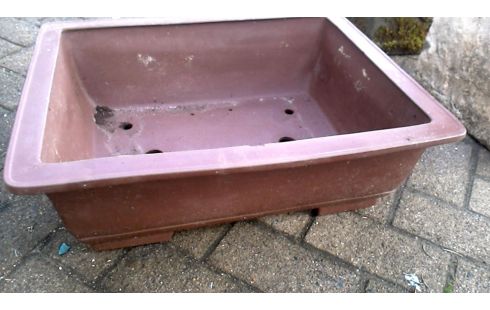 BAC A FLEURS RECTANGULAIRE BRUN GRAND