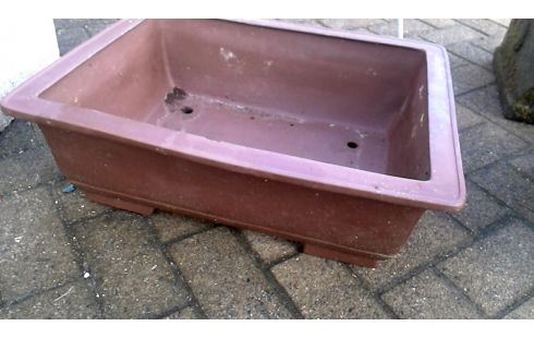 BAC A FLEURS RECTANGULAIRE BRUN GRAND