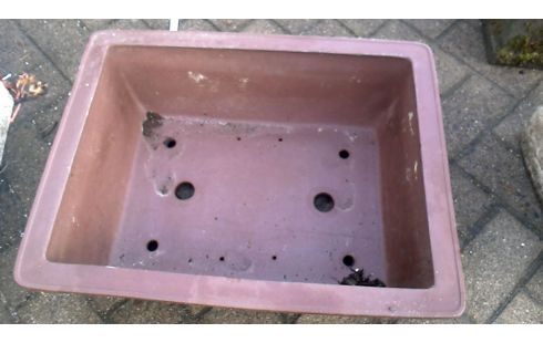 BAC A FLEURS RECTANGULAIRE BRUN GRAND