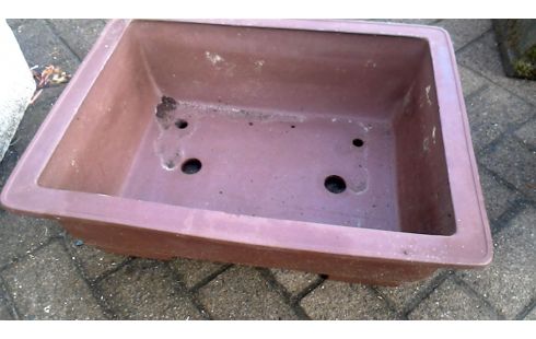 BAC A FLEURS RECTANGULAIRE BRUN GRAND