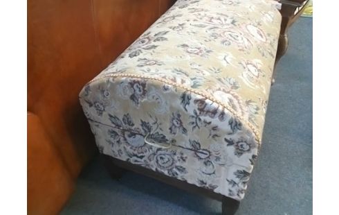 BANC EFFET COFFRE BEIGE VINTAGE
