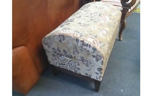 BANC EFFET COFFRE BEIGE VINTAGE