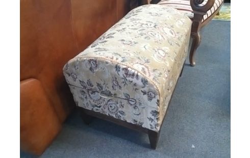 BANC EFFET COFFRE BEIGE VINTAGE