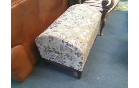 BANC EFFET COFFRE BEIGE VINTAGE