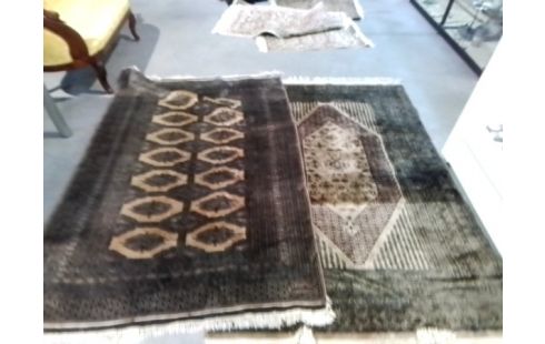 TAPIS EN SOIE TON MARRON ET BEIGE