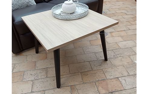 TABLE BASSE MELAMINE CHENE PIED FRENE 70/70