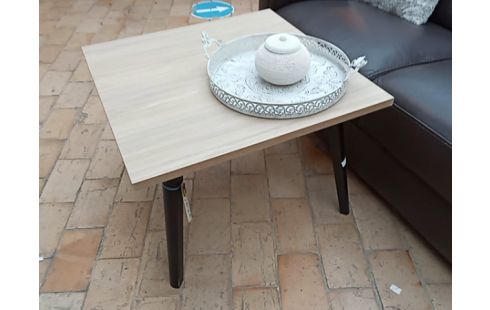 TABLE BASSE MELAMINE CHENE PIED FRENE 70/70