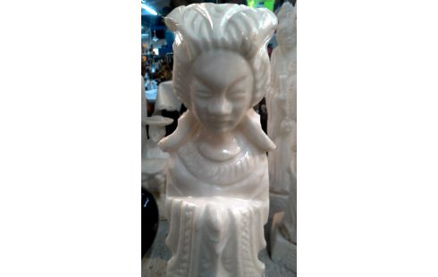 ESTATUA MUJER ALABASTRO ORIENTAL