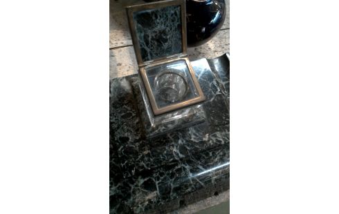 TINTERO MÁRMOL VERDE NEGRO MET