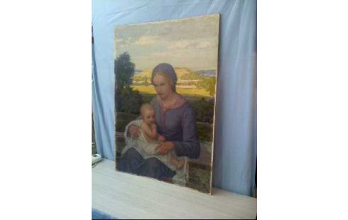 GEMÄLDE <WILHELM HALLER> MUTTER M. KIND