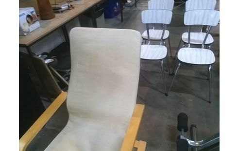 FAUTEUIL BOIS TISSU