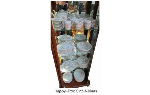 SERVIES LIMOGES VIEUX ROSE