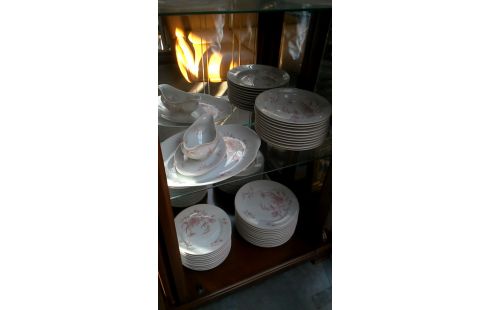 SERVIES LIMOGES VIEUX ROSE