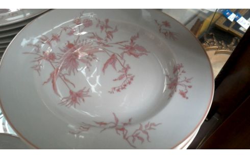 SERVIES LIMOGES VIEUX ROSE