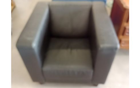 CANAPE CUIR NOIR 1 PLACE