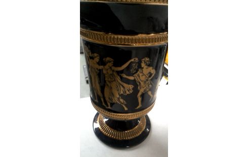 JARRÓN CON TAPA ITALIANO AZUL MET OR