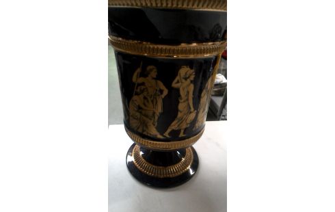 JARRÓN CON TAPA ITALIANO AZUL MET OR